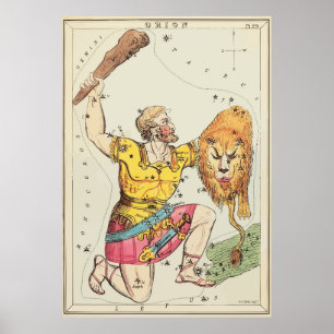 Póster Leo - Orión - Constelación - Estrellas
