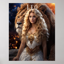 Póster Leo Poster Astrológica Femenina