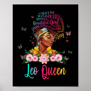 Póster Leo Queen Black Women Persistent Beautiful
