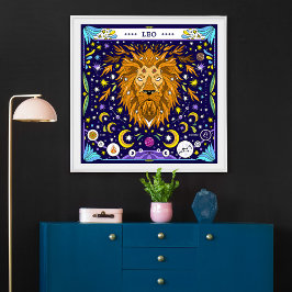 Póster Leo: “Rugido Regio” Zodiaco