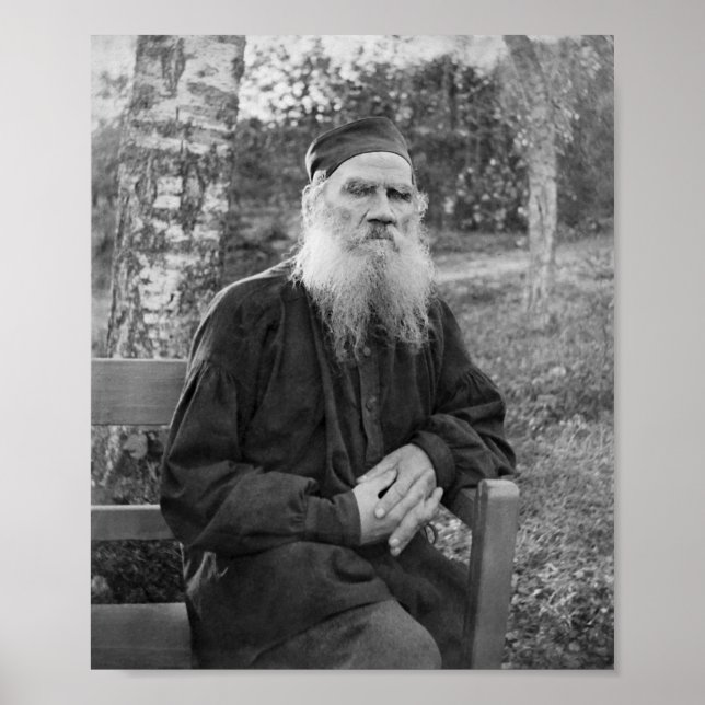 Póster Leo Tolstoy - Retrato de autor ruso (Frente)