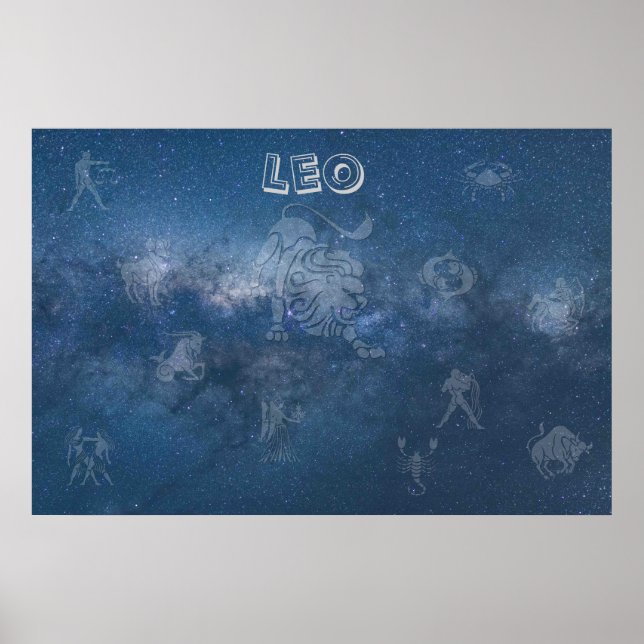 Póster Leo transparente (Frente)