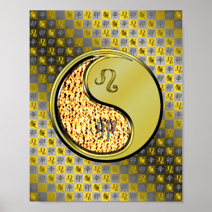 Póster Leo y Conejo Metalizado