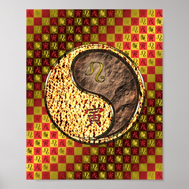 Póster Leo y Earth Tiger (Frente)