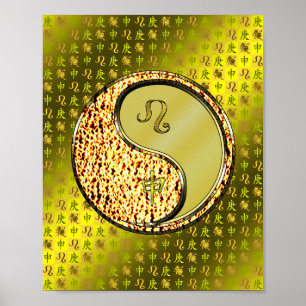 Póster Leo y el mono Metalizado