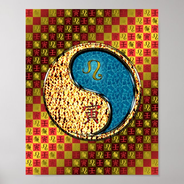 Póster Leo y el tigre de agua (Frente)