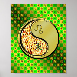 Póster Leo y la cabra Metalizado