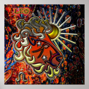 Póster Leo Zodiac Art