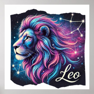 Póster Leo Zodiac Constellation Art Print