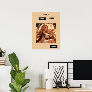 Póster Leo Zodiac Poster Personalized Astrology Gift