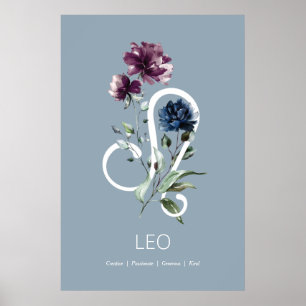 Póster Leo Zodiac Star Sign Poster