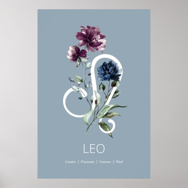 Póster Leo Zodiac Star Sign Poster (Frente)