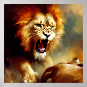 Póster León (10) Gato salvaje