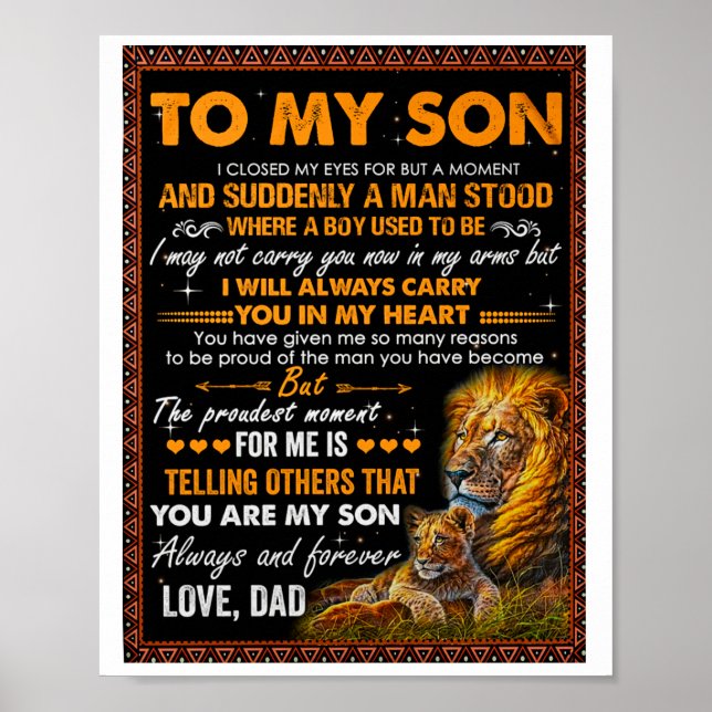 Póster León A Mi Hijo Me Cerré Los Ojos Por Un Momento-Pa (Frente)