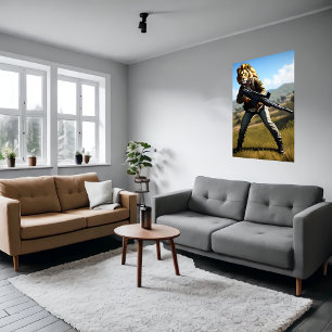Póster León antropomórfico fresco Soldado   Poster de art