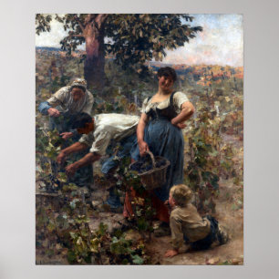 Póster Léon Augustin Lhermitte La Cosecha De Uva