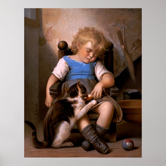 Póster Léon Bazille Perrault - Dormitorio inconsciente (Frente)