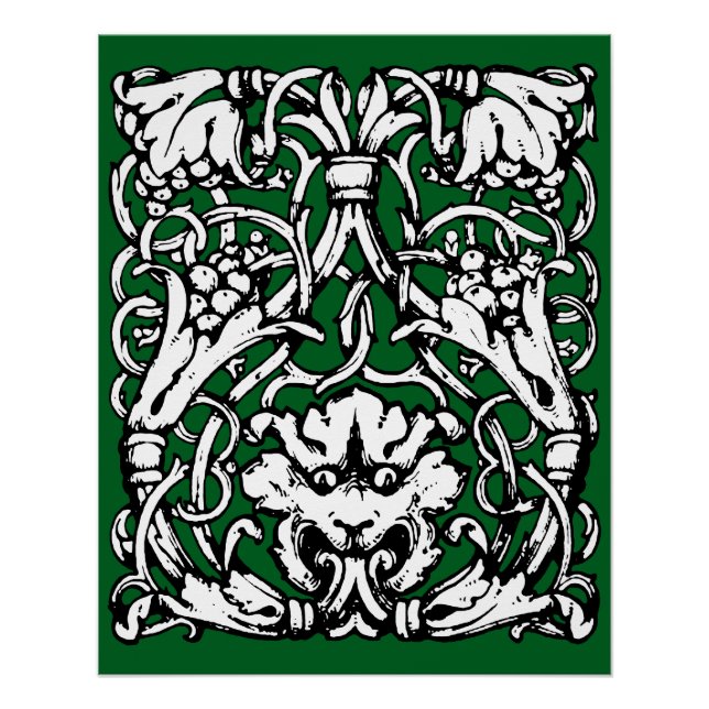 Póster León con entrelazado de principios del siglo XX (Anverso)