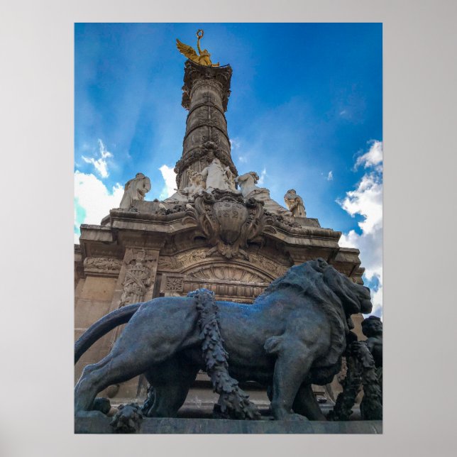 Póster León de Bronce, Ángel de la Independencia (Frente)