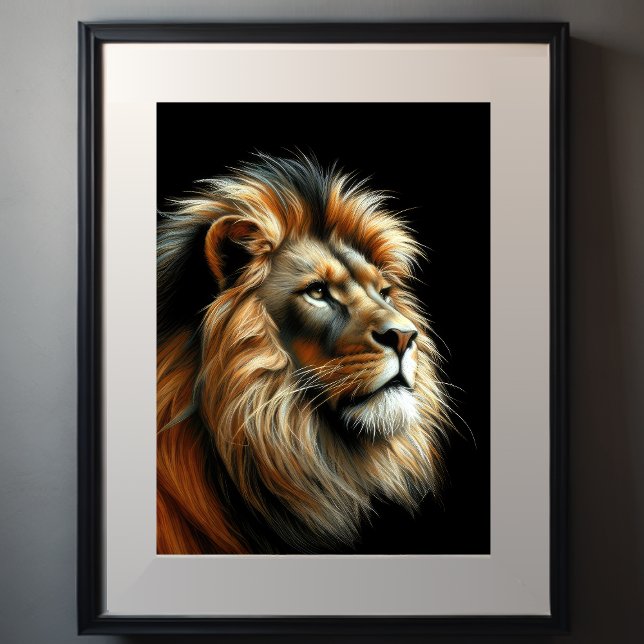Póster León de dibujo de pasto duro (Subido por el creador)