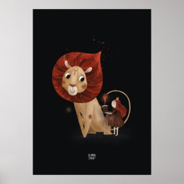 Póster LEÓN DE FUEGO por Alexandra Dikaia