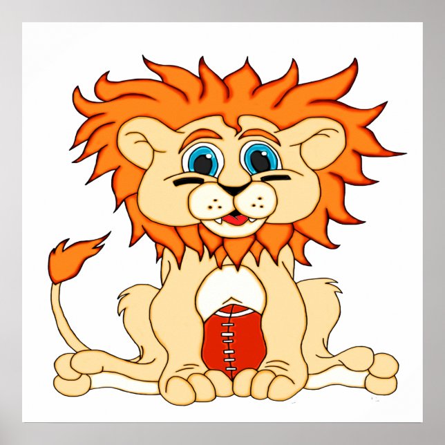 Póster León de fútbol (Frente)