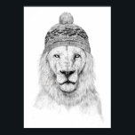 Póster León de invierno (bw)<br><div class="desc">... </div>