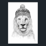 Póster León de invierno (bw)<br><div class="desc">... </div>