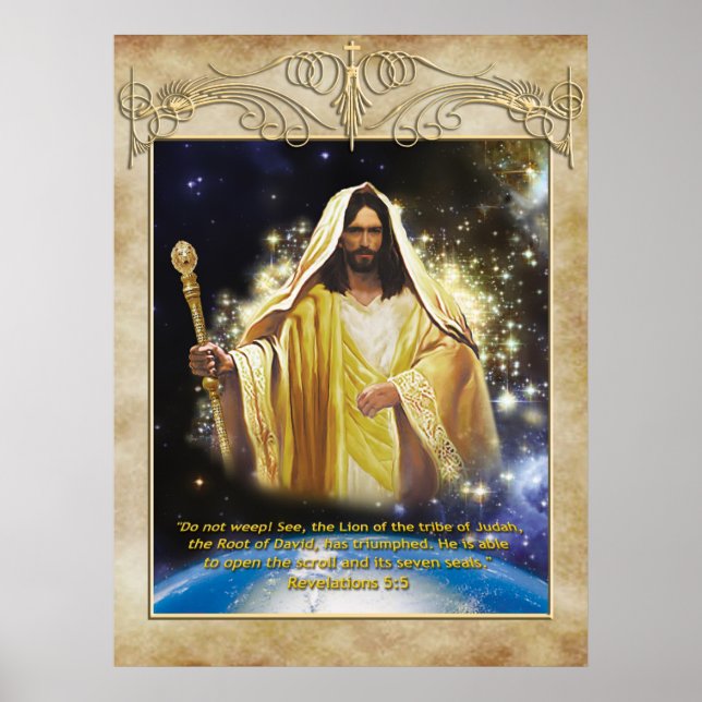 Póster León De La Tribu Judah Poster (Frente)