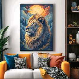 Póster León de Montaña Dorado