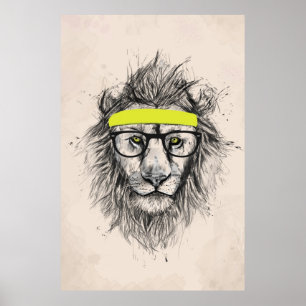 Póster León del inconformista (fondo ligero)