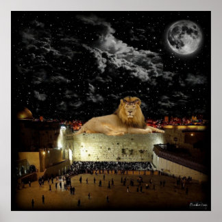 Póster León Del Muro Occidental De Judá