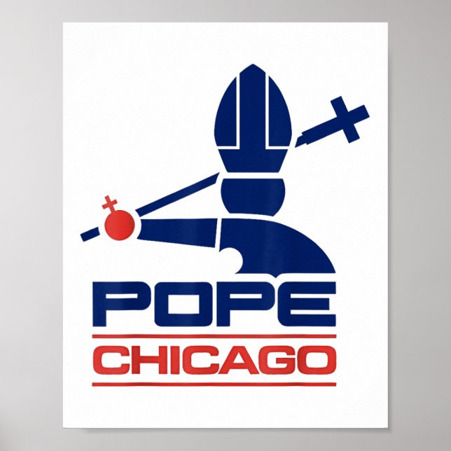 Póster León del Papa de Chicago (Frente)