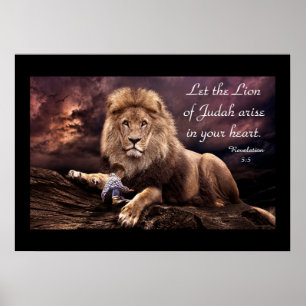 Póster León del poster del 5:5 de la revelación de Judah