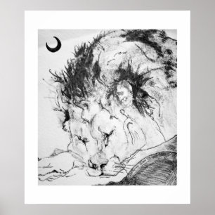 Póster León durmiente
