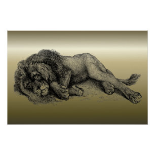 Póster León en modo vector