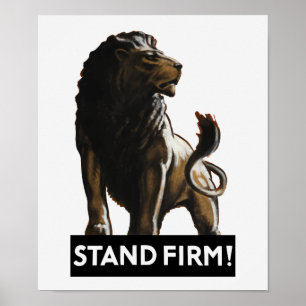 Póster León firme del soporte