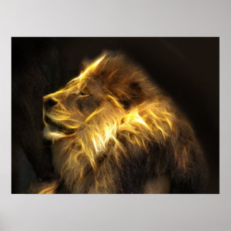 Póster León fractal