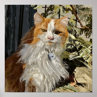 Póster León, gato forestal noruego