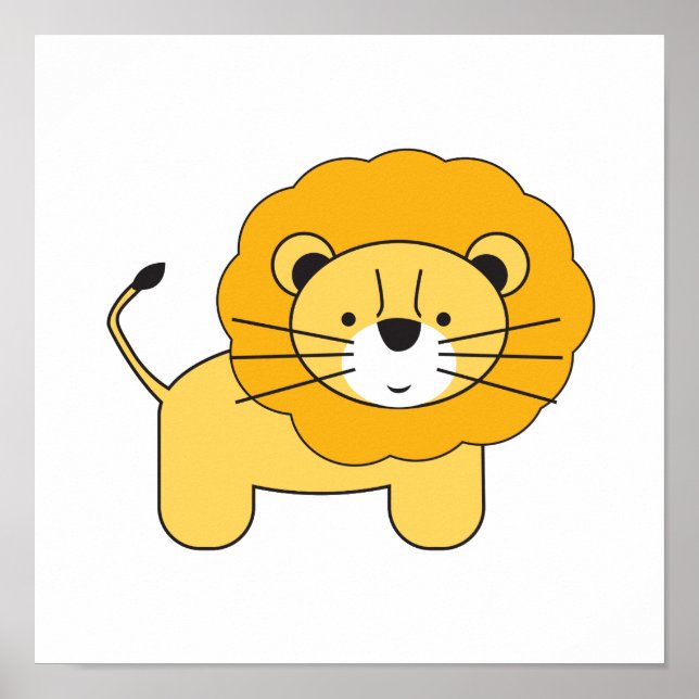 Póster León, ilustracion de Lorena Depante (Frente)