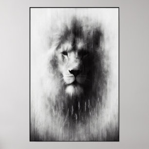 Póster León Majestuoso En Suavidad Suave