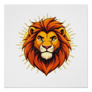Póster León Majestuoso – Rey del Poder y la Autoridad