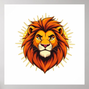 Póster León Majestuoso – Rey del Poder y la Autoridad