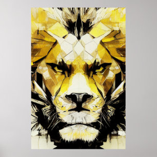 Póster León Naturaleza salvaje Espíritu libre Pintura de 
