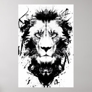 Póster León Naturaleza salvaje Espíritu libre Pintura de 