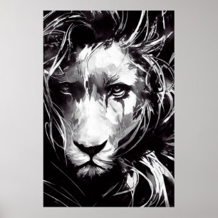 Póster León Naturaleza salvaje Espíritu libre Pintura de 