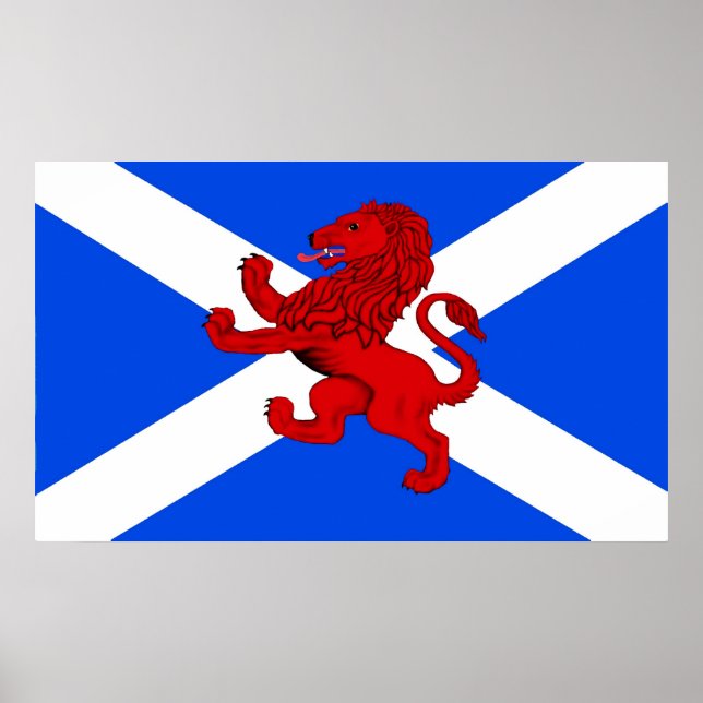 Póster León rampante / Bandera de Escocia (Frente)