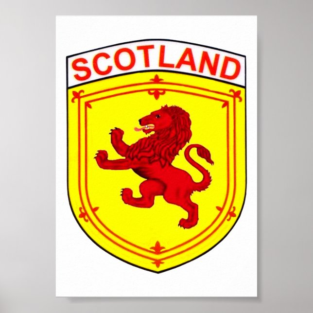 Póster León rampante / Bandera de Escocia (Frente)