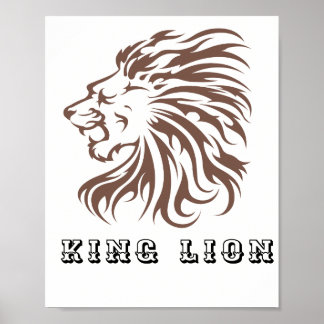 Póster león rey