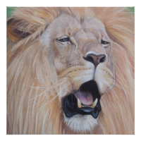 león rugiendo el arte realista de la vida salvaje 